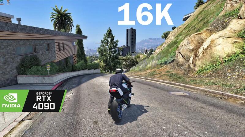 Grand Theft Auto 5 запустили в 16K на NVIDIA RTX4090